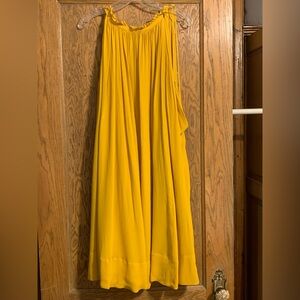 Banana Republic Yellow Pleated Dress